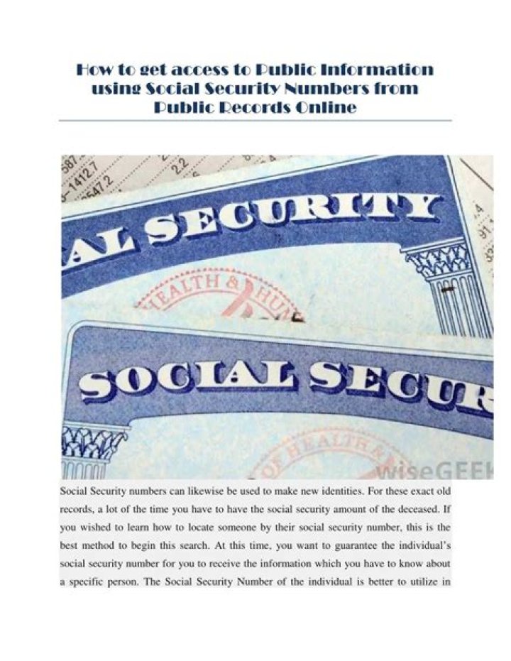 Are Social Security numbers public?