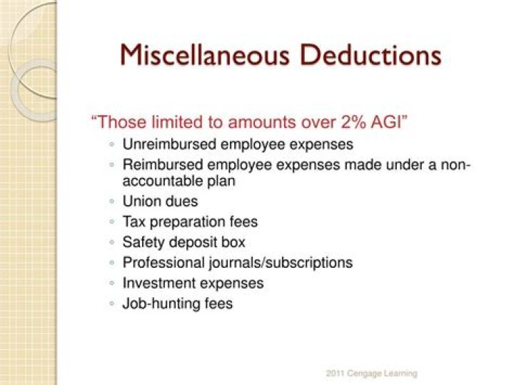 Are union dues miscellaneous itemized deductions?