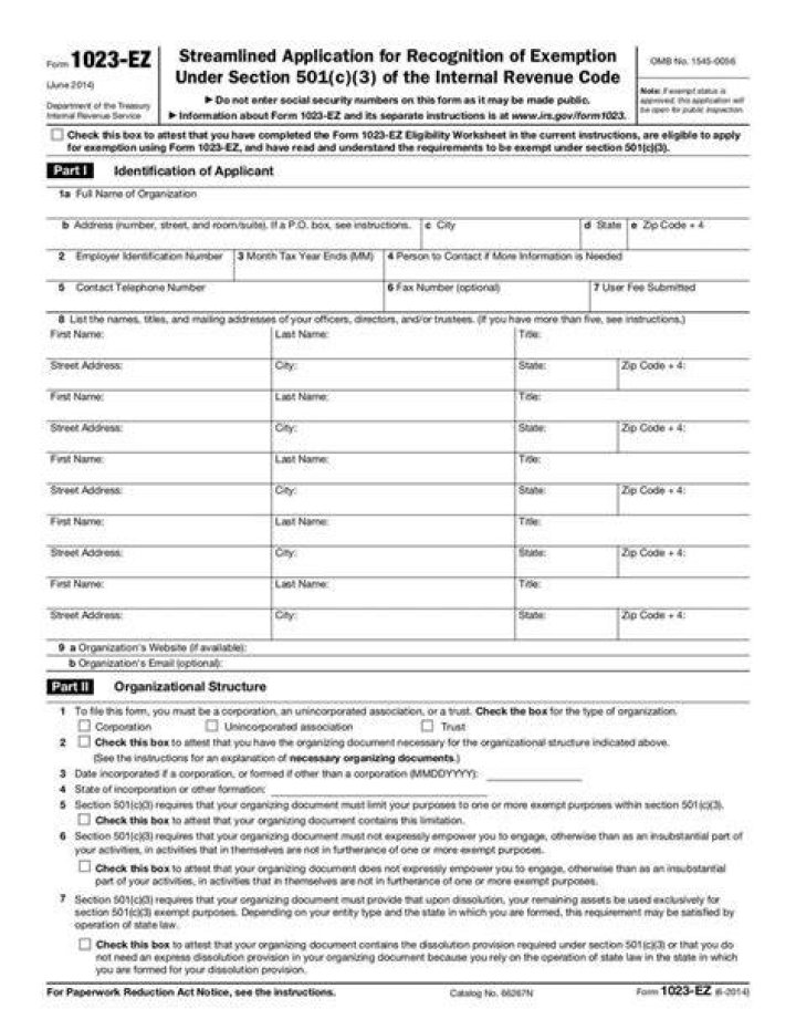 Can you amend a Form 1023?