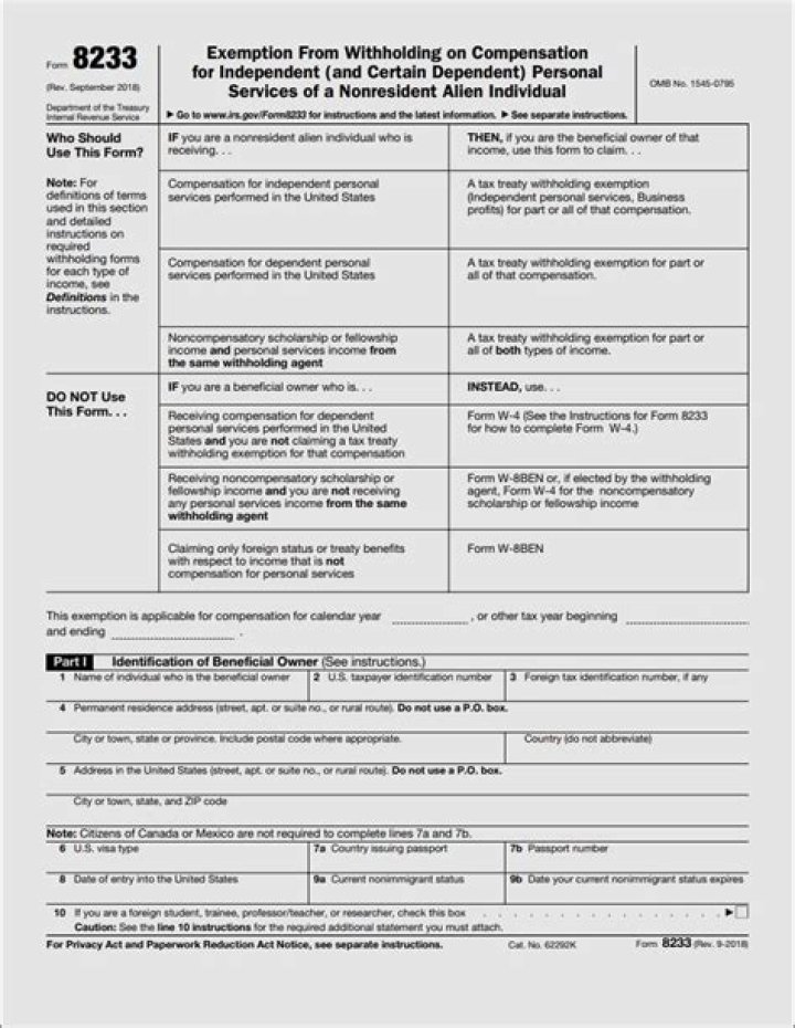 Do I need to fill form 8233?