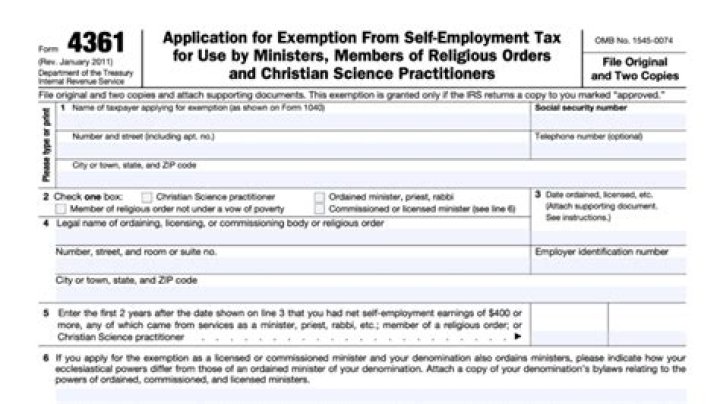 Does Form 4361 apply to housing allowance?