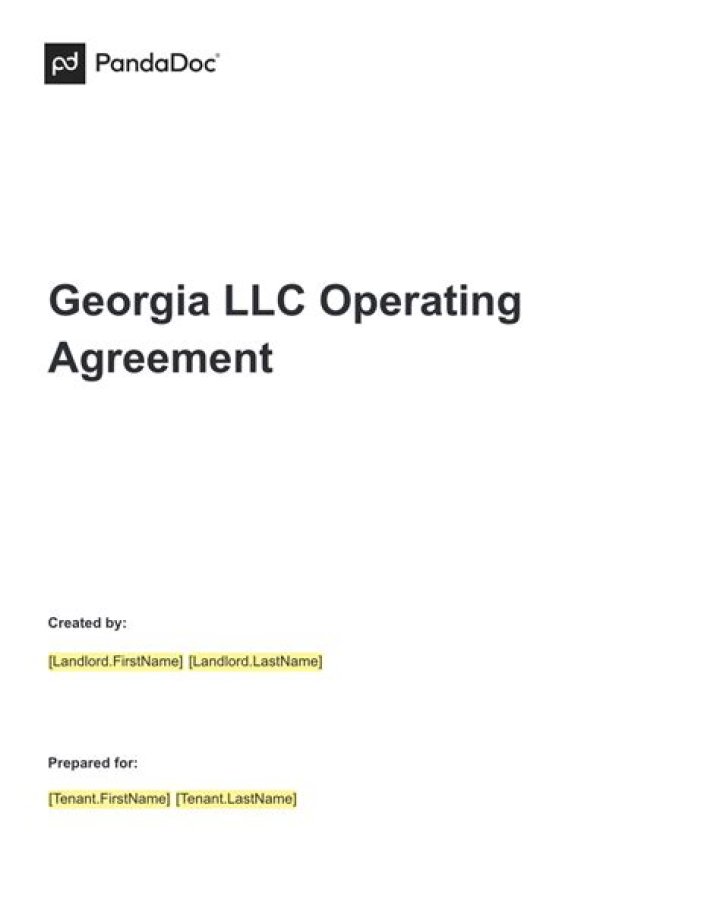 Does Georgia require an operating agreement for an LLC?
