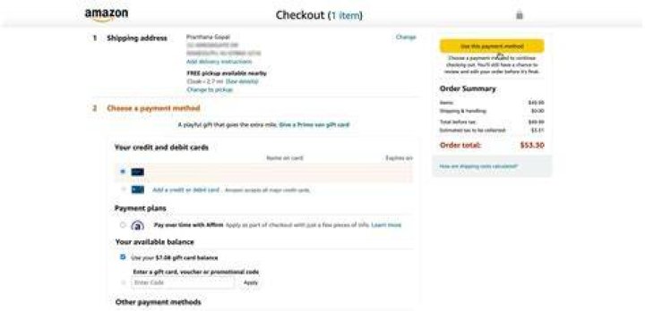 How do you pay for Amazon Prime membership on Amazon?