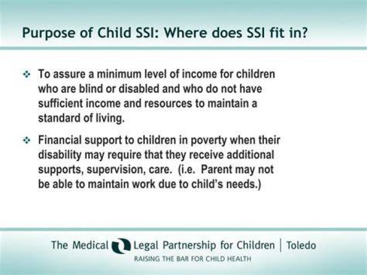 How is SSI calculated for a disabled child?