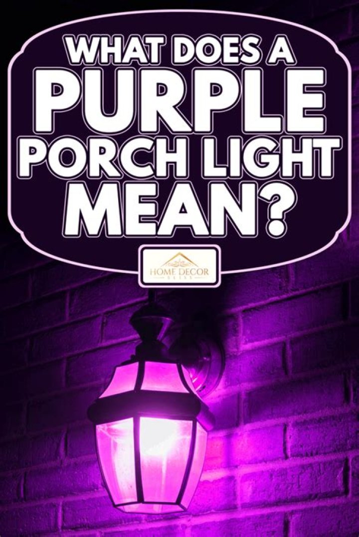 What does a orange porch light mean?