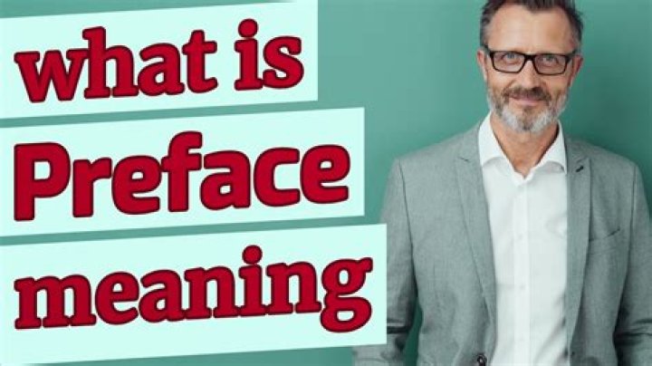 What does let me preface by saying mean?