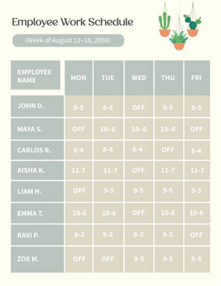 What is a California work schedule?