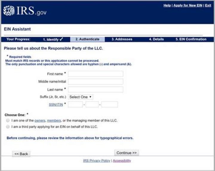 What is EIN number issued by IRS?