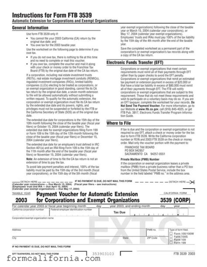 What is FTB Form 3805V CA?