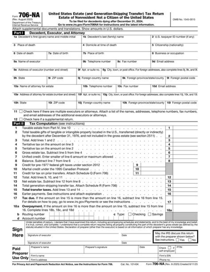 What is the due date for Form 706?