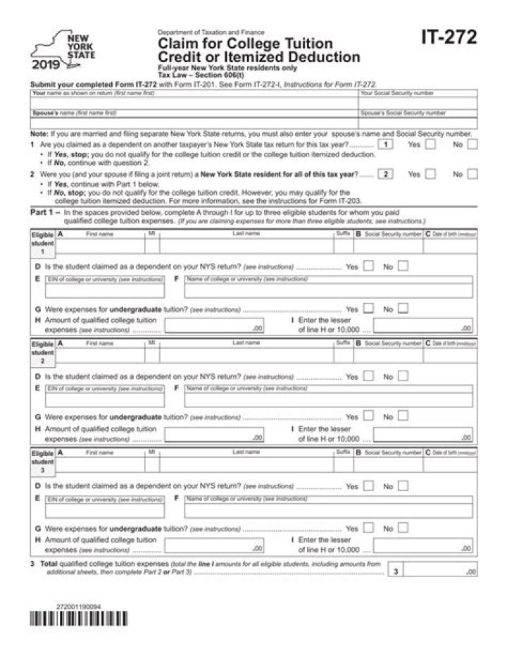 What is the tuition deduction for 2019?