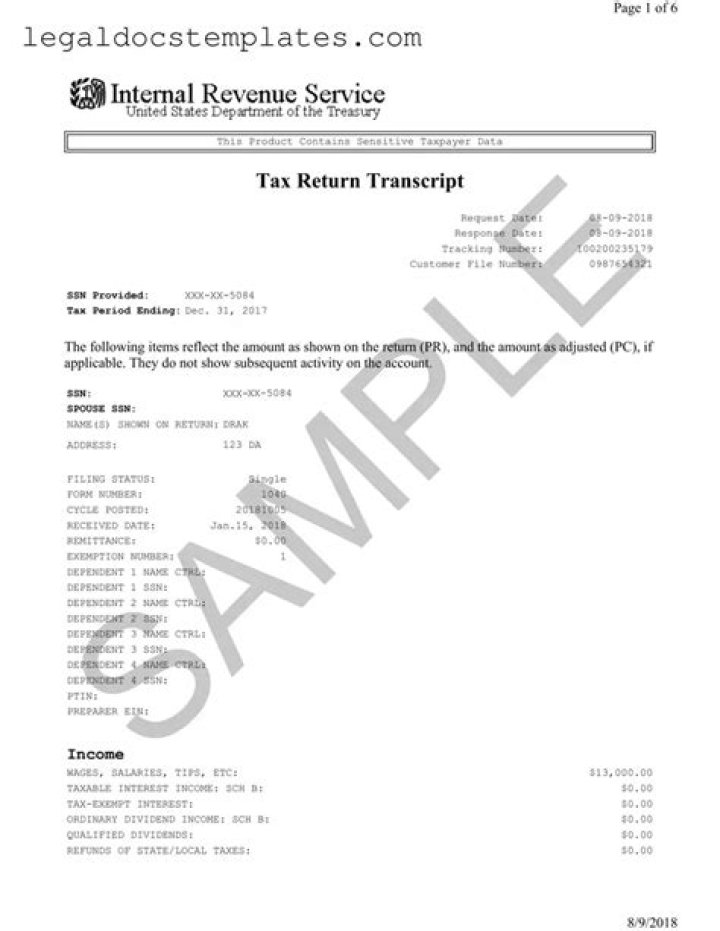 When do I get my federal tax transcript?