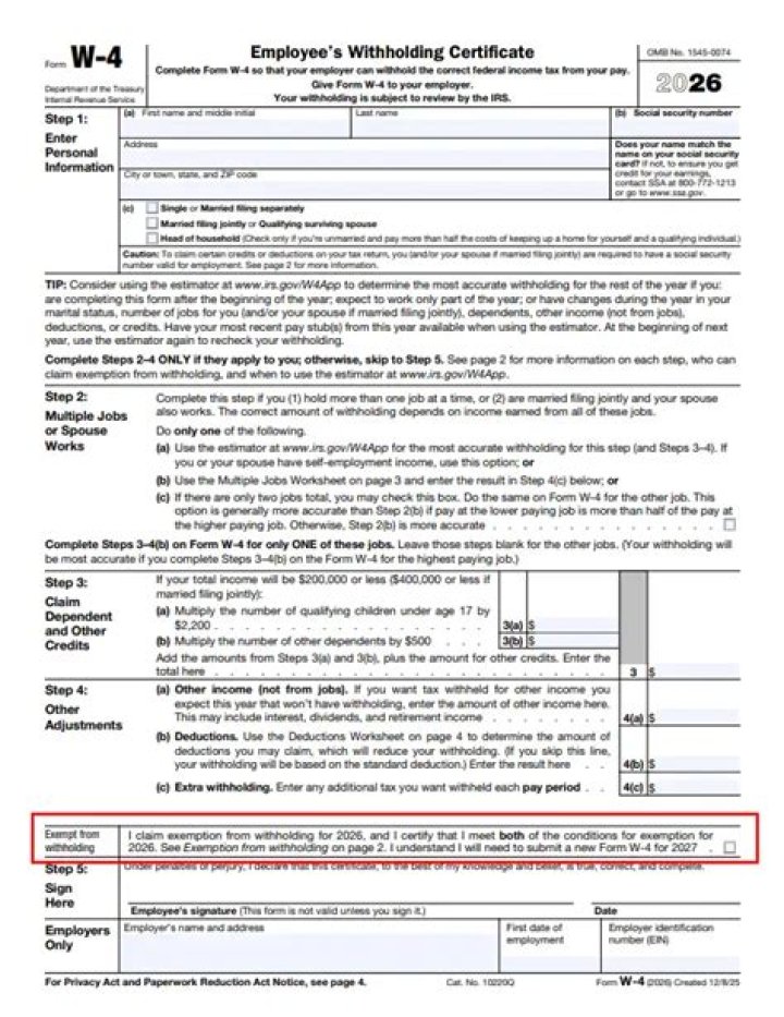 Who are exempt from withholding?
